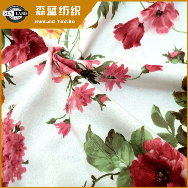 印花絲蓋棉 Print polyester cover cotton jersey