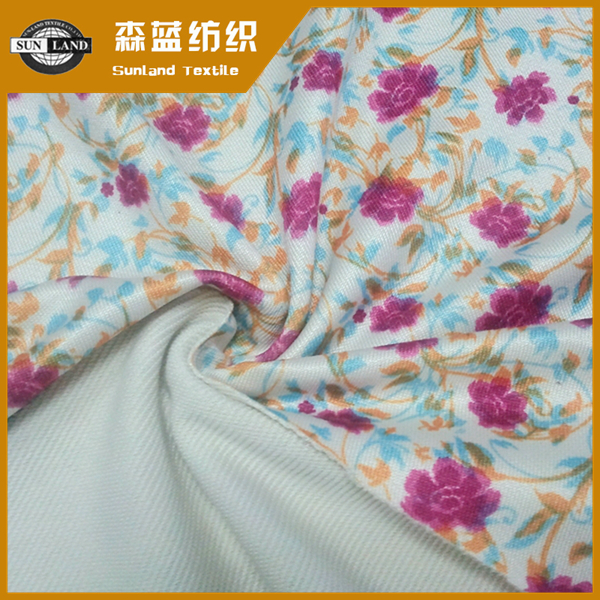 上海印花滌氨魚鱗布 Print poly spandex terry